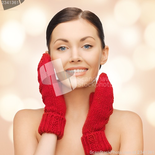 Image of woman in mittens