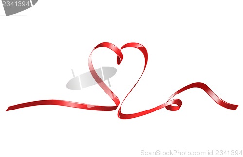 Image of red heart shaped ribbon