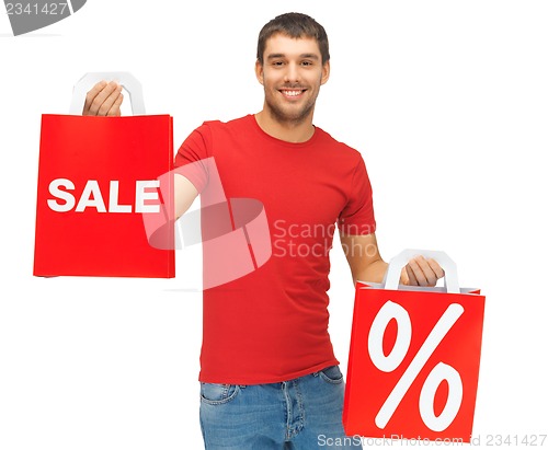 Image of man with shopping bags
