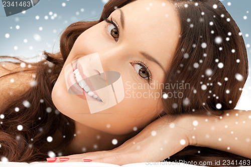 Image of beautiful woman in spa salon