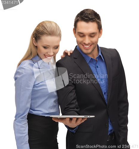 Image of man and woman with tablet pc