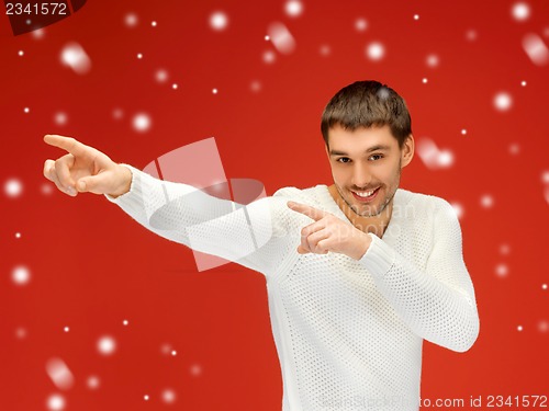 Image of handsome man in warm sweater
