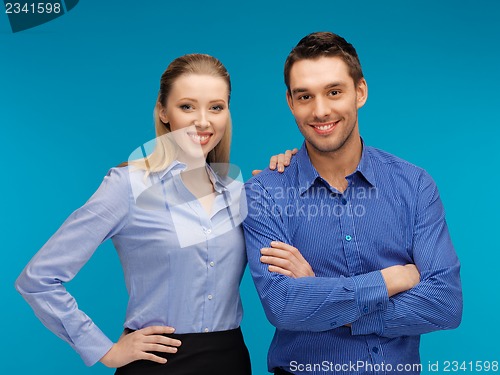 Image of man and woman in formal clothes