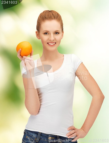 Image of teenage girl with orange