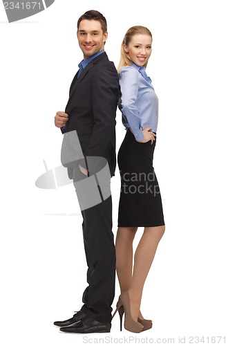Image of man and woman in formal clothes