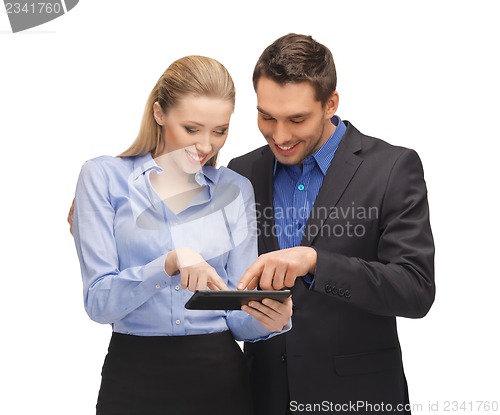 Image of man and woman with tablet pc