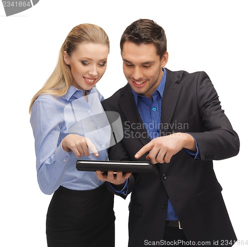Image of man and woman with tablet pc