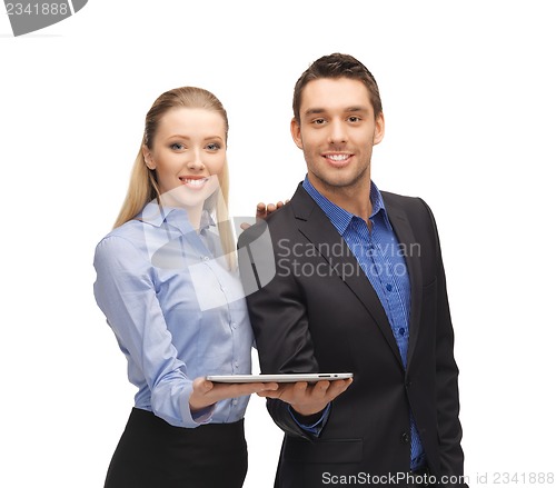 Image of man and woman with tablet pc