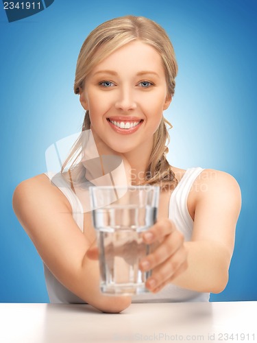 Image of woman with glass of water