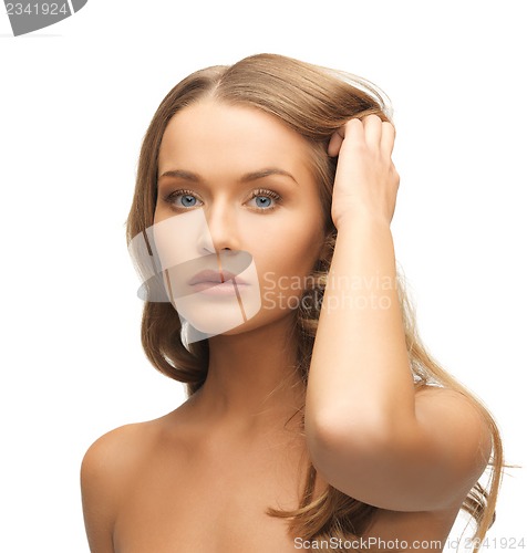 Image of beautiful woman with long hair