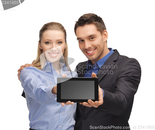 Image of man and woman with tablet pc