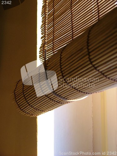 Image of bamboo window cover