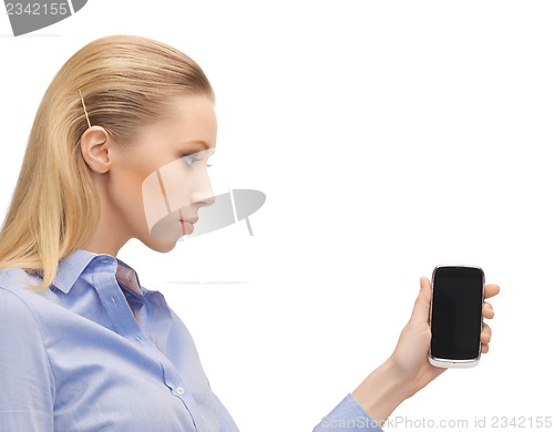 Image of woman with cell phone