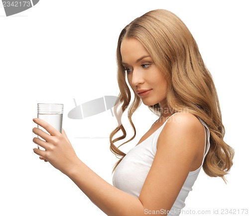 Image of woman with glass of water