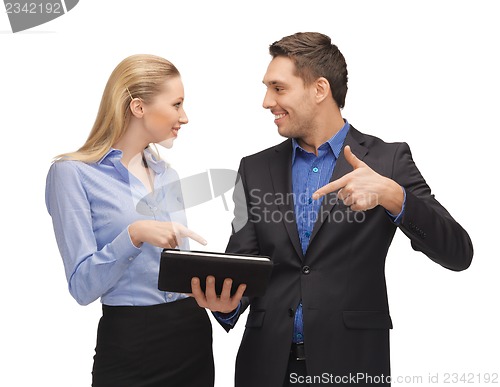 Image of man and woman with tablet pc