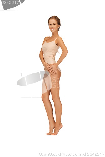 Image of beautiful woman in cotton undrewear