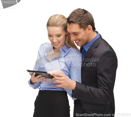 Image of man and woman with tablet pc