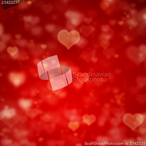 Image of red background with hearts