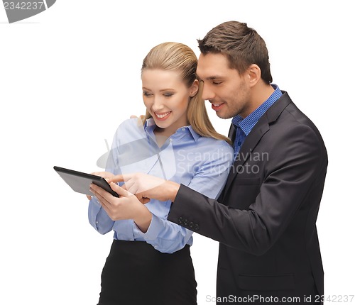 Image of man and woman with tablet pc