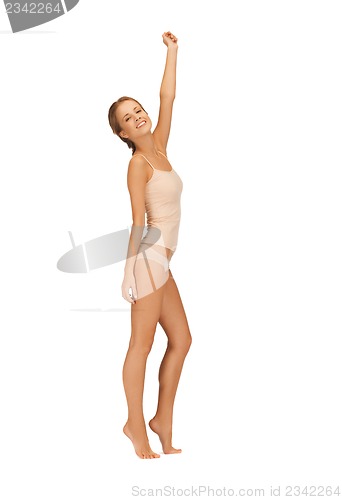 Image of beautiful woman in cotton undrewear