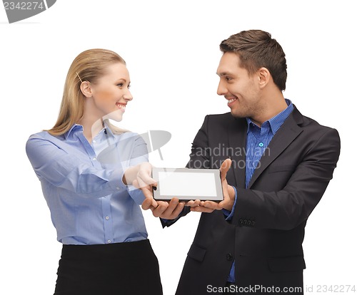 Image of man and woman with tablet pc