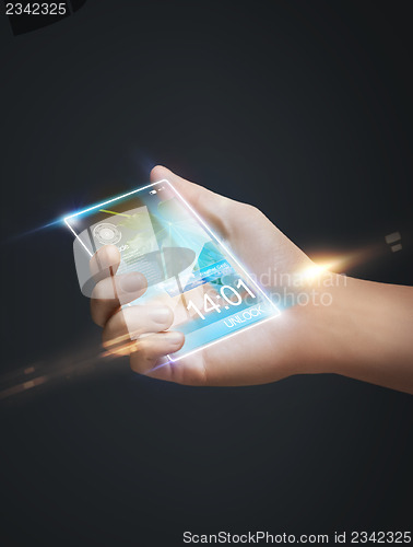 Image of hand holding smart phone