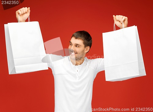 Image of man with shopping bags