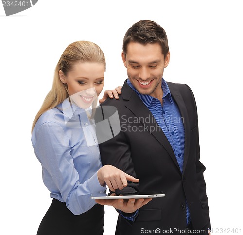 Image of man and woman with tablet pc