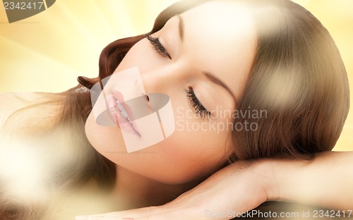 Image of beautiful woman in spa salon