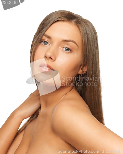 Image of beautiful woman with long hair