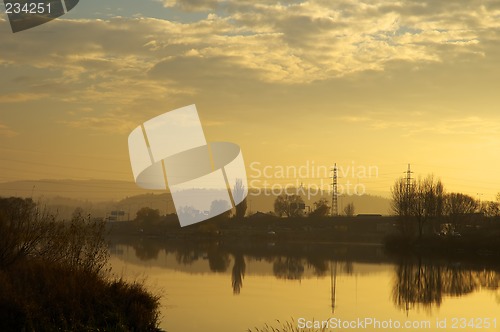 Image of Sunset river