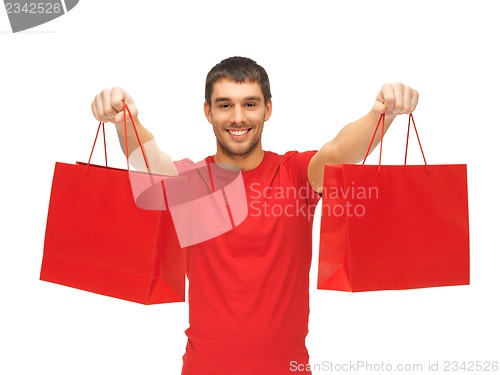 Image of man with shopping bags