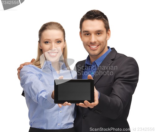 Image of man and woman with tablet pc