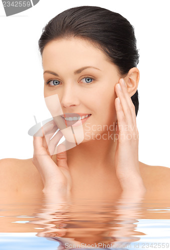 Image of beautiful woman in water