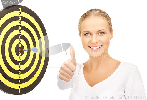 Image of businesswoman with dart