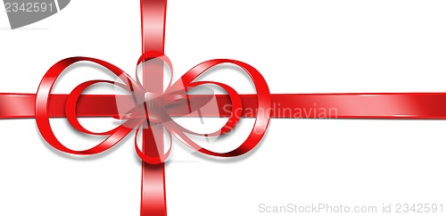 Image of red gift ribbon and bow