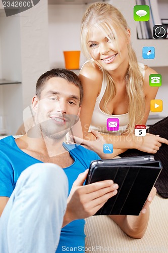 Image of happy couple at home