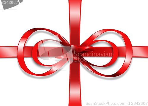 Image of red gift ribbon and bow