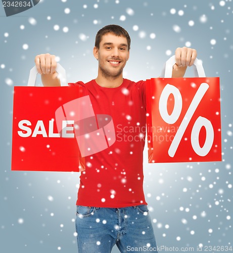 Image of man with shopping bags