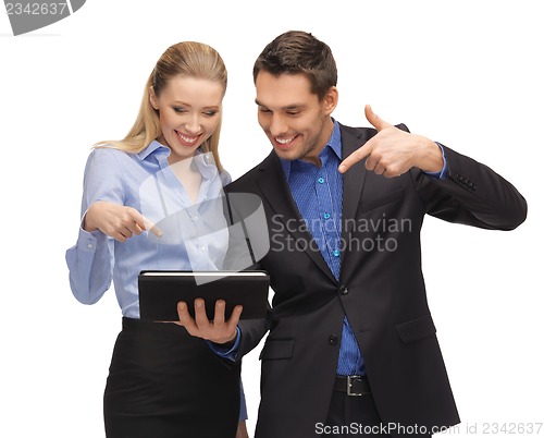 Image of man and woman with tablet pc