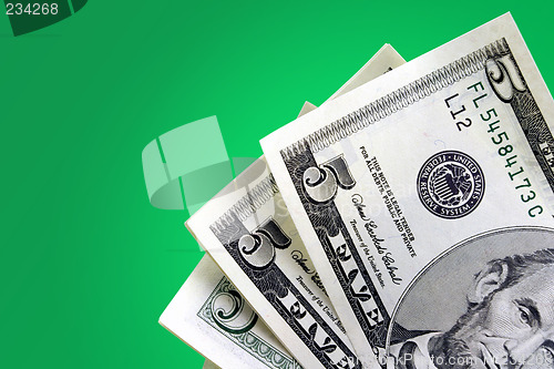 Image of Money on Green Background