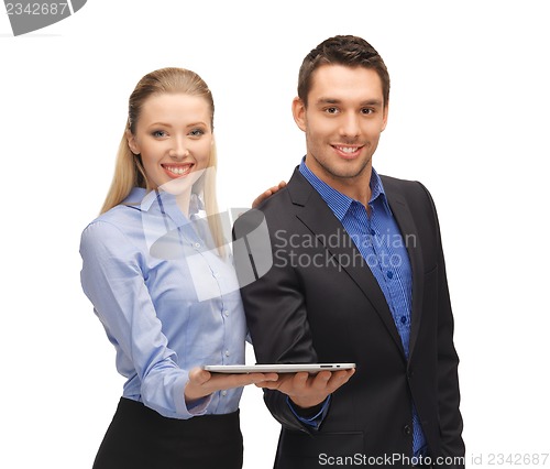 Image of man and woman with tablet pc