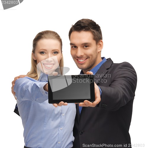 Image of man and woman with tablet pc