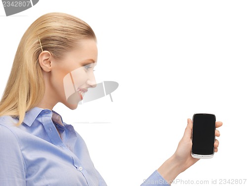 Image of woman with cell phone