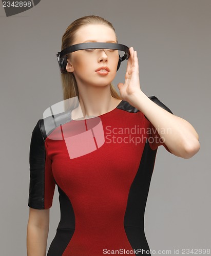 Image of woman with futuristic glasses