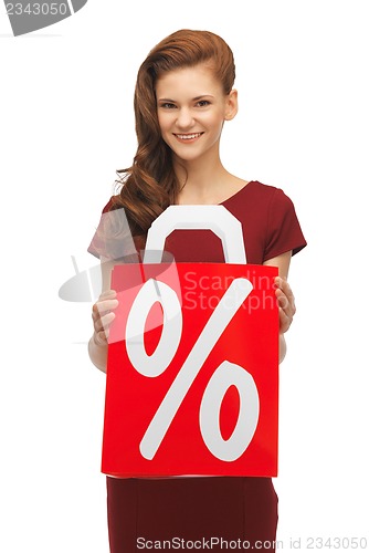 Image of girl with percent sign