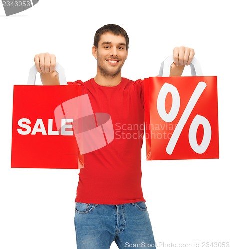 Image of man with shopping bags