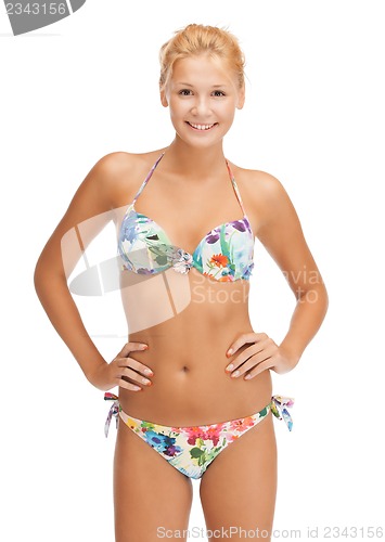 Image of beautiful woman in bikini