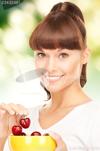 Image of woman with cherries