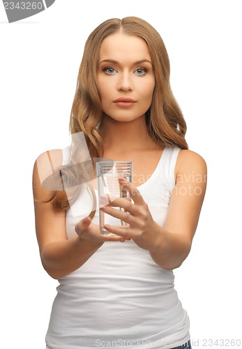 Image of woman with glass of water